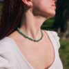 Colar de Quartzo Verde Cascalho Delicado – Cura, Equilíbrio(com embalagem com energia Reiki)
