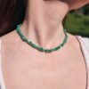 Colar de Quartzo Verde Cascalho Delicado – Cura, Equilíbrio(com embalagem com energia Reiki)