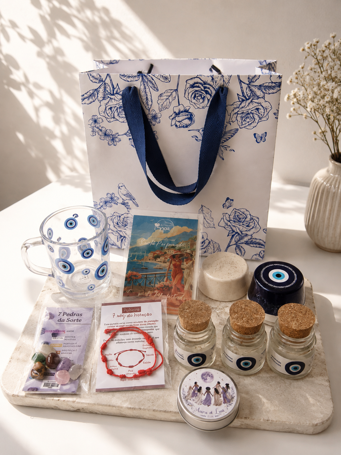 Kit Completo Proteção Olho Grego – 11 Itens (acompanha sacola)