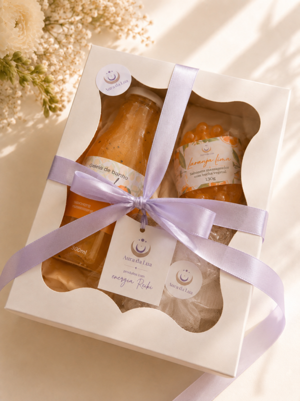 Kit Presente Laranja Lima | Banho Refrescante com Energia Reiki