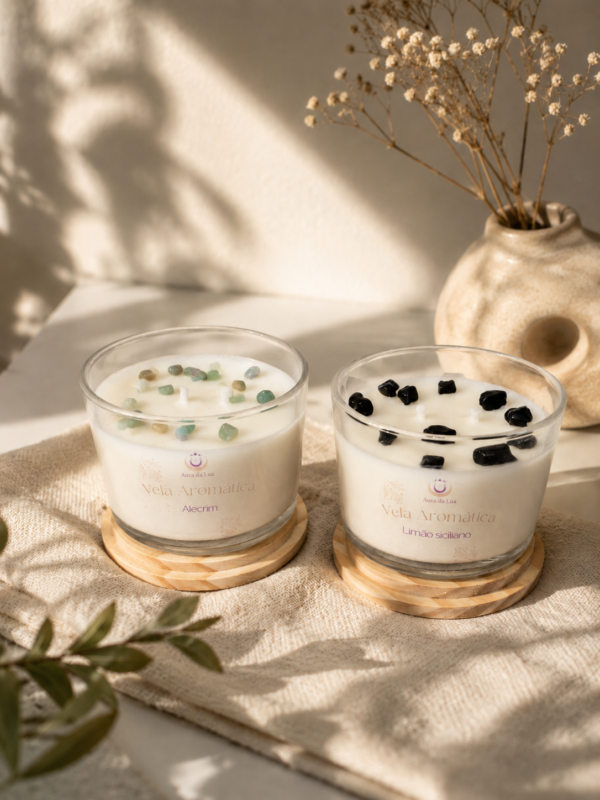 Kit 2 Velas Energia & Renovação – Alecrim e Limão Siciliano